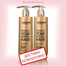 Luxliss Шампунь з Кератином+Кондиціонер 2х500 мл. Keratin Care Кератинова серія Оригінал 100%!