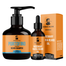 Набір шампунь та олія Beard Care Set Barber Blend для росту волосся на бороді, 250/30 мл