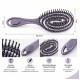 Щітка масажний гребінець для волосся Beauty Tools спіраль скелетна овальна продувна (чорна)