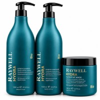 Набір TRIO Raywell B.IO HYDRA Nutritive  шампунь, кондиціонер та маска для живлення сухого волосся, 1000+1000+500 мл