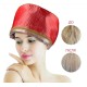 Электрическая тканевая термошапка (сушуар) для масок, ламинирования и лечения волос красная