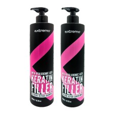 Набір Extremo Keratin Filler Repair шампунь та кондиціонер для відновлення волосся з кератином (EX428/ЕХ431) 2х500 мл 