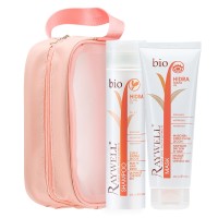 Набір Raywell Bio Hidra шампунь та маска для зволоження волосся 2х250 мл + косметичка у подарунок