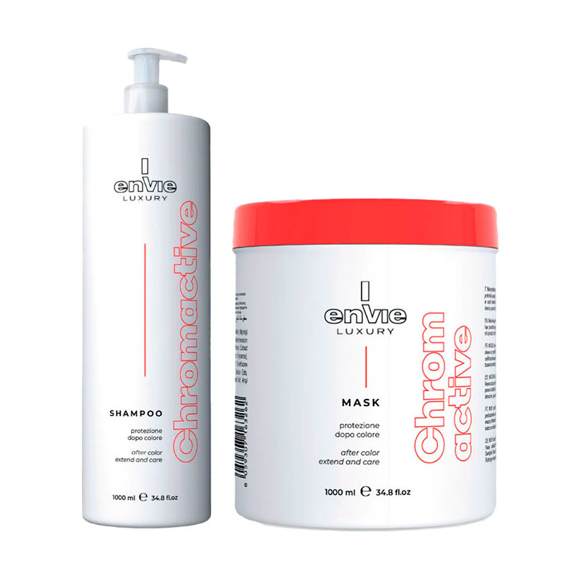Набор Envie Chromactive Color Protector шампунь и маска для защиты цвета окрашенных волос с экстрактом граната