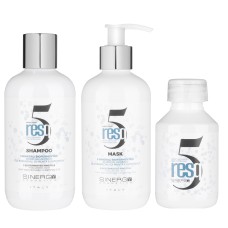 Набір Sinergy RESQ5 для миттєвого відновлення волосся шампунь, маска та сироватка, 250/250/100 мл