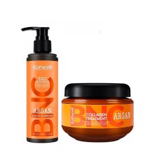 Набор Karseell BNC Argan DUO-2 коллагеновая маска и крем-кондиционер для поврежденных волос, 550/200 мл