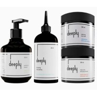 Набір deeply QUAD Balancing Шампунь, Маска, Пілінг та Скраб, для жирної шкіри голови та сухого волосся 2х300/250/200 мл