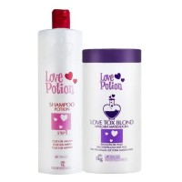Набір ботексу для волосся Love Potion Blond Tox Blond матуючого для блондинок, 2х1000 мл