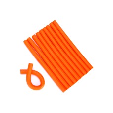 Бигуди-папильотки гибкие резиновые без липучки 16х240 мм №3 оранжевые (упаковка 10 шт)
