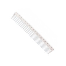 Комбінований гребінь планка Dr.Tsang Japan Comb G125 для стрижки волосся з розміткою, 180 мм білий