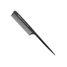 Toni&Guy тонкая карбоновая антистатическая расческа с тонкой ручкой, черная (06300)