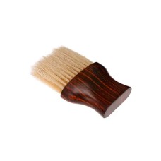 Щітка-змітка волосся з шиї після стрижки Barber-1 для перукаря барбера овал ручка дерево світла щетина 14х9.5 см