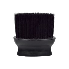 Щетка-сметка волос с шеи после стрижки Barber-2 для парикмахера барбера овал черная ручка черная щетина 12х12 см