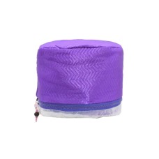 Электрическая тканевая термошапка (сушуар) для масок, ламинирования и лечения волос фиолетовая