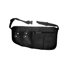 Поясная сумка-чехол для парикмахерских инструментов, ножниц ткань и искусственная кожа черная 470x260 мм