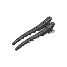 Перукарські кліпси-затискачі для волосся акула металічні 10,3 см чорні