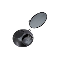 Парикмахерское зеркало для клиента YB-508 заднего вида круглое одностороннее большое 27 см чёрное