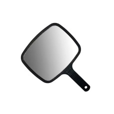 Перукарське дзеркало для клієнта заднього виду HS02339 квадратне з ручкою одностороннє 19х21 см чорне
