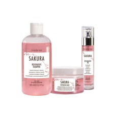 Набір Inebrya Sakura Restorative регенеруючі зволожуючі шампунь, маска та олія (300+200+50 мл)